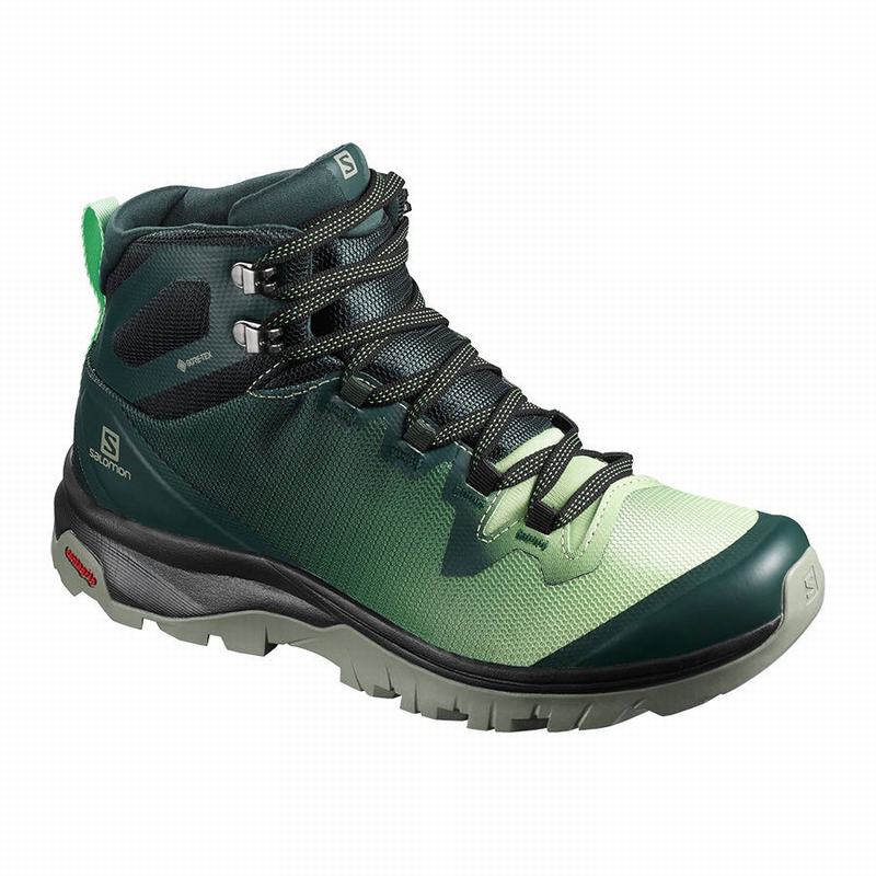 Zapatillas Trekking Salomon Mujer Verde / Gris - Salomon Argentina VAYA MID GORE-TEX ,128436-ESX